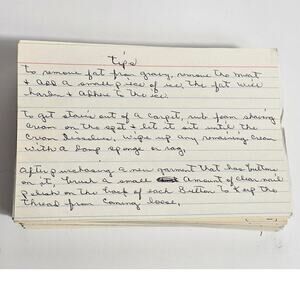 Vintage Homemade Recipe Cards Main Dish Desserts Side Dishes